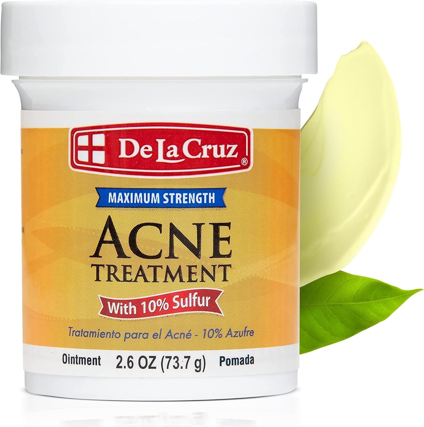 De La Cruz Sulfur Ointment Acne Medication 2.6oz